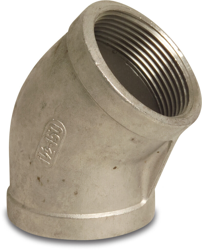 Profec Nr. 120 Knie 45° RVS 316 1" binnendraad S1